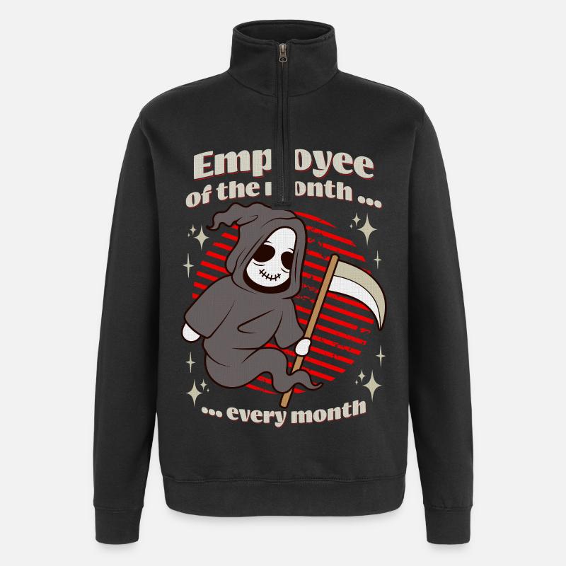 Grim Reaper Employé du mois - Sweat à zip 1/4 - noir