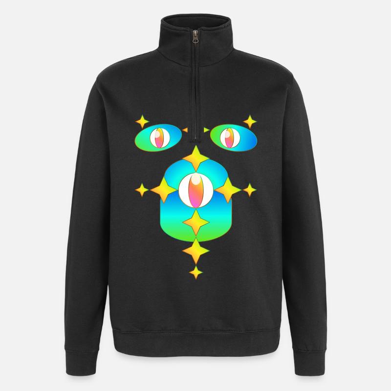 Tausend Sterne - Quarter-Zip-Sweatshirt - Schwarz