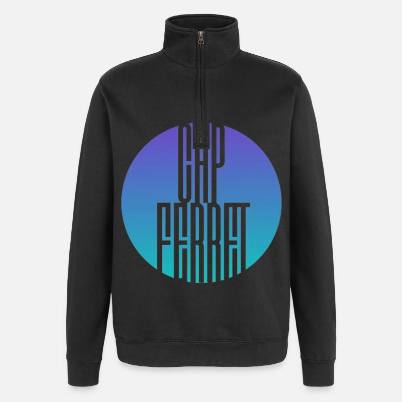 "Kapstadt oder kein Kapstadt" - Quarter-Zip-Sweatshirt - Schwarz