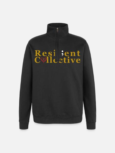 Resilient Collective Logo - Quarter-Zip Sweatshirt - black