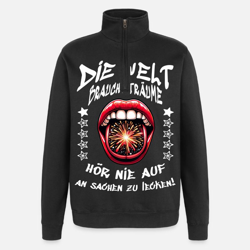 L’univers du goût - Sweat à zip 1/4 - noir