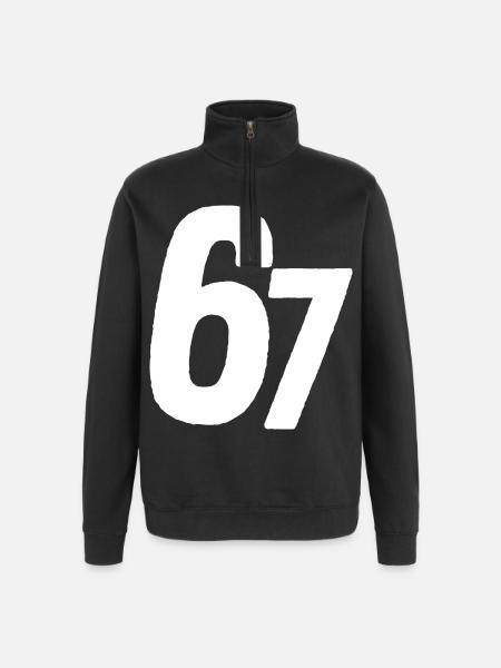 67 Six Sept - Sweat à zip 1/4 - noir