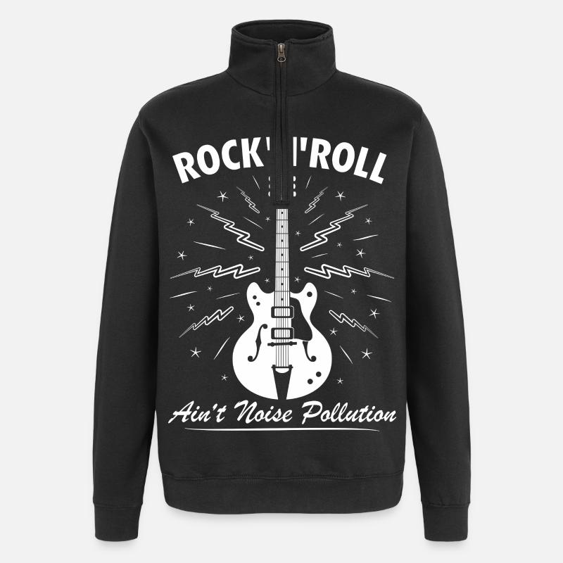 Rock 'n' Roll ist keine Lärmbelastung - Quarter-Zip-Sweatshirt - Schwarz