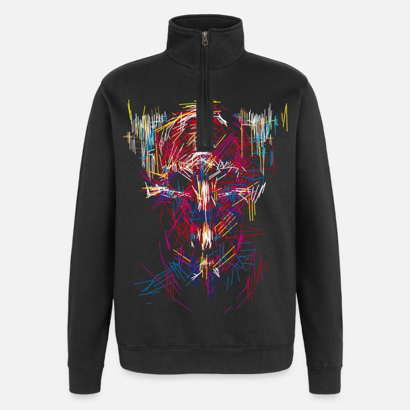 Halloween devil / Abstract - Quarter-Zip Sweatshirt - black