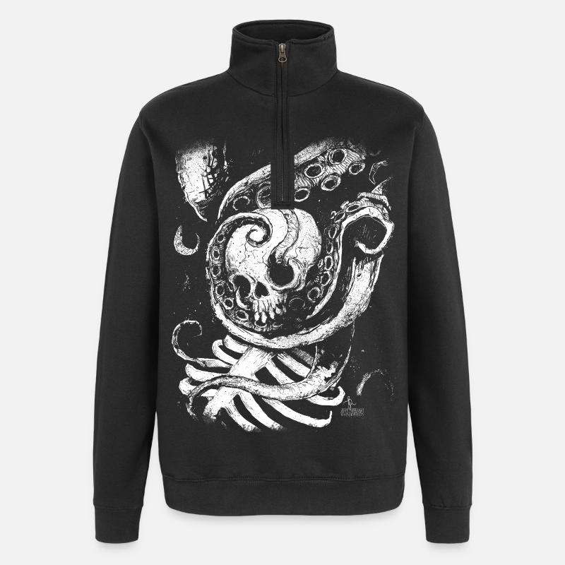 Emmêlés dans les profondeurs - Sweat à zip 1/4 - noir