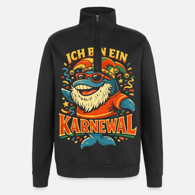 Carnaval de Cologne Cadeau du Carnaval - Sweat à zip 1/4 - noir