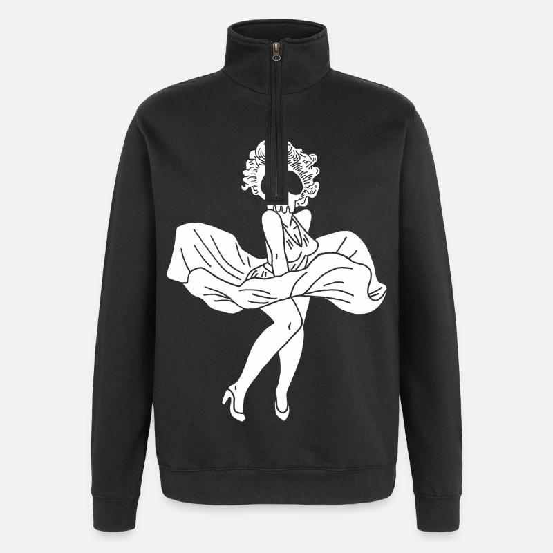 Fantôme de Marylin Monroe - Quarter-Zip Sweatshirt - black