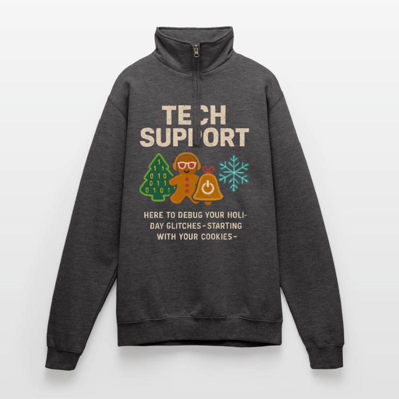 Admin Weihnachtsgeschenk IT Support Debugging Quarter-Zip-Sweatshirt