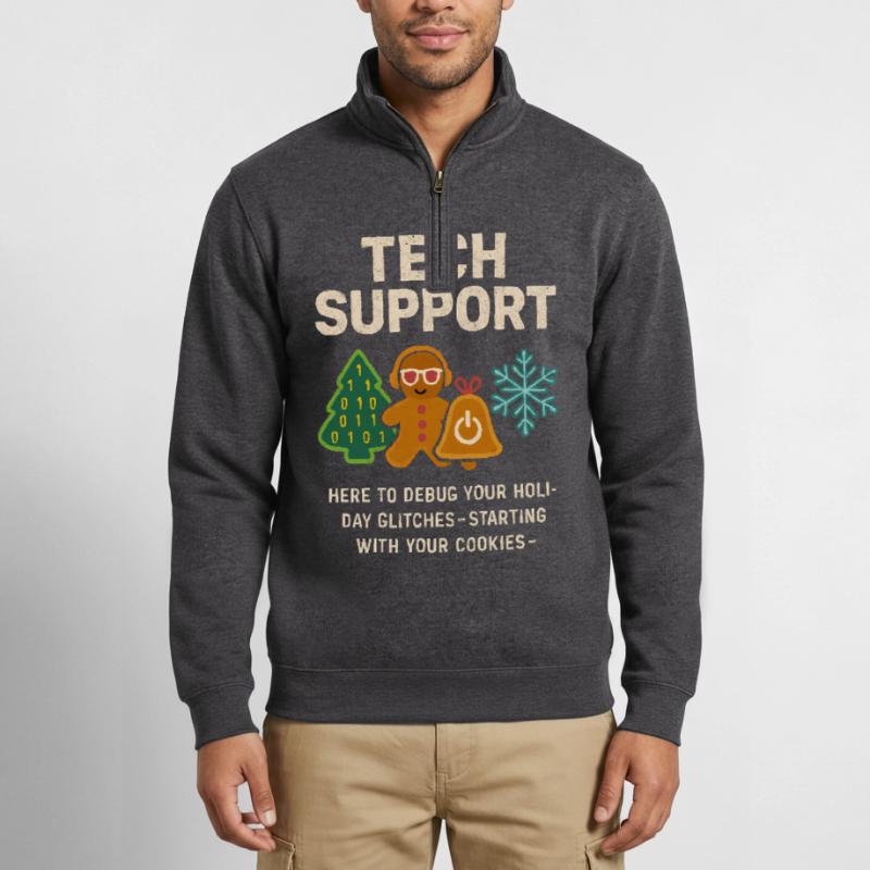 Admin Weihnachtsgeschenk IT Support Debugging Quarter-Zip-Sweatshirt