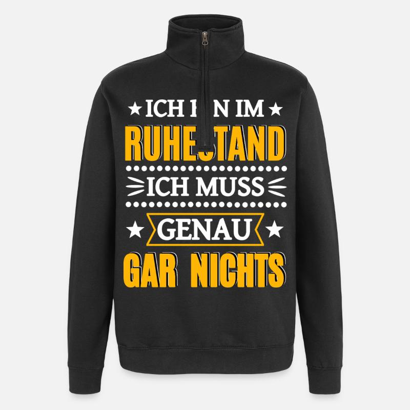 Retraité Retraité - Sweat à zip 1/4 - noir