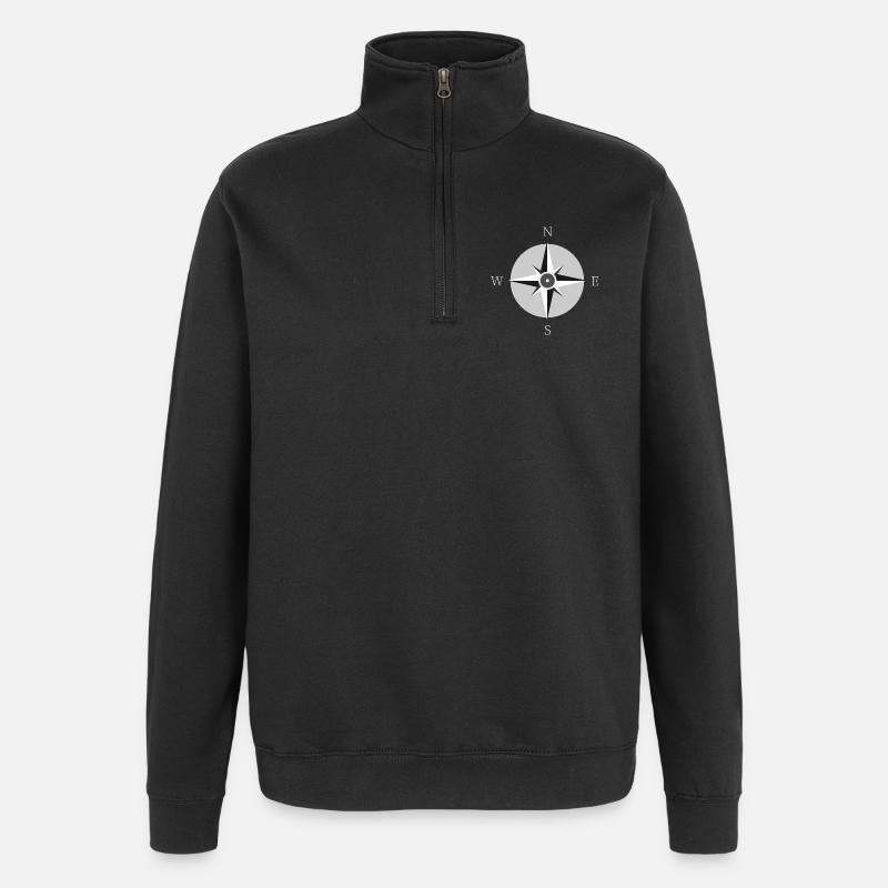 Boussole - Sweat à zip 1/4 - noir