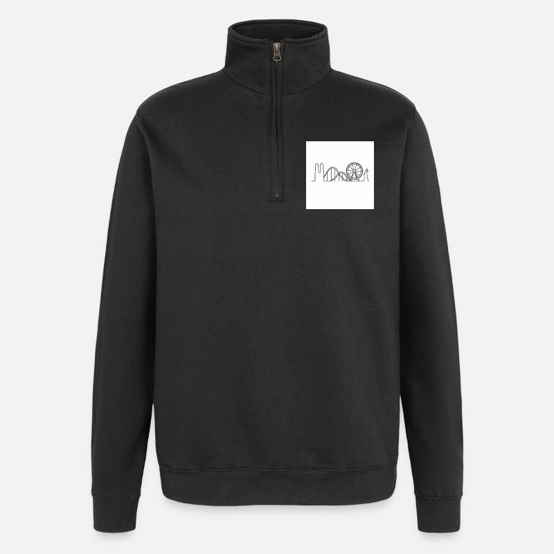 MINGA Volksfest - Quarter-Zip-Sweatshirt - Schwarz