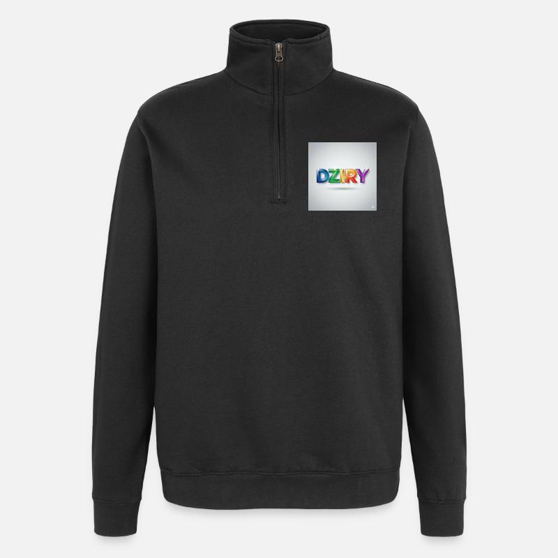 DZIRY Arc-en-Ciel Gradient - Sweat à zip 1/4 - noir