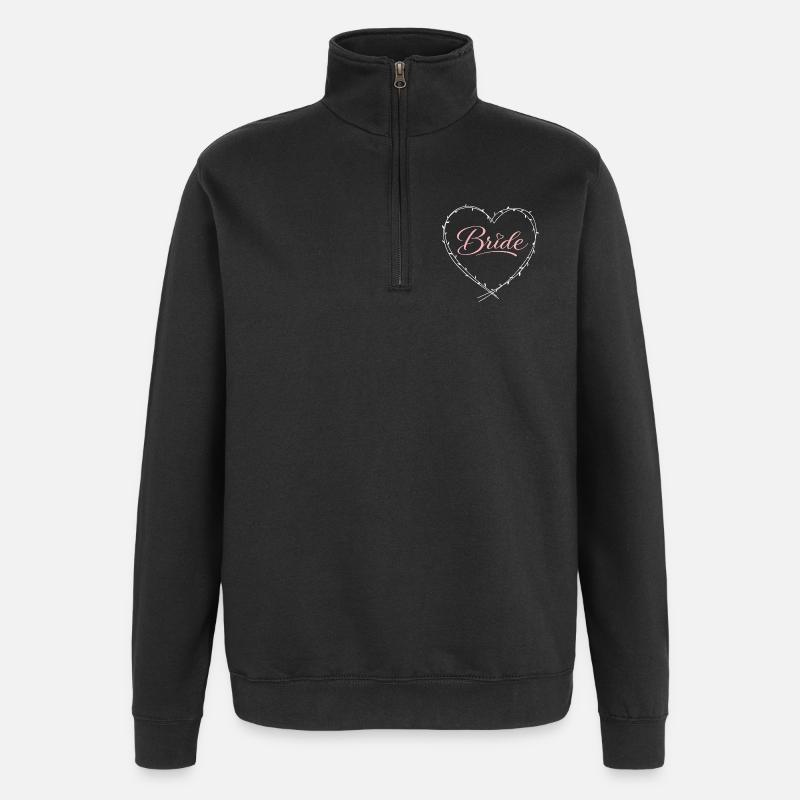 Bride - Quarter-Zip Sweatshirt - black