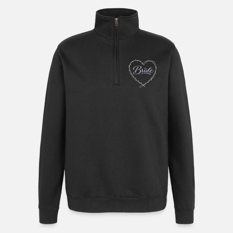 Bride - Quarter-Zip Sweatshirt - black