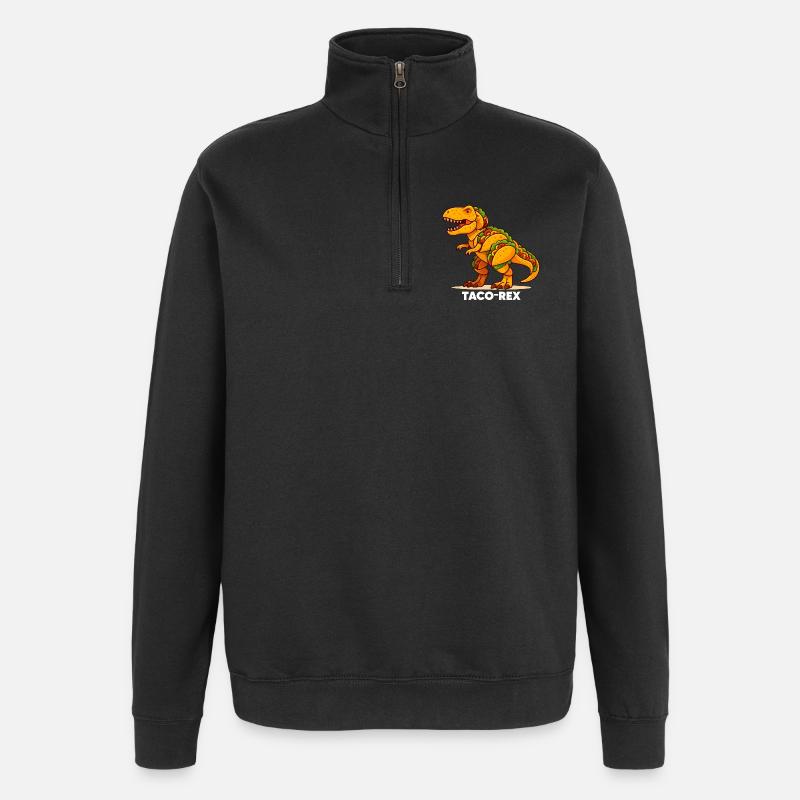 T-Rex Taco Dino - Sweat à zip 1/4 - noir