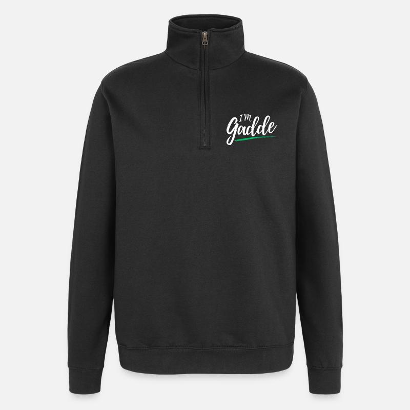 Im Gadde – Logo Hell - Quarter-Zip Sweatshirt - black