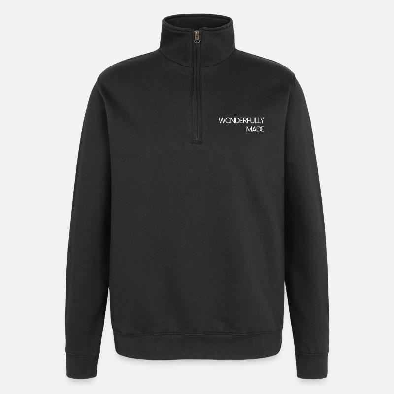 Chemise unisexe merveilleusement faite - Sweat à zip 1/4 - noir