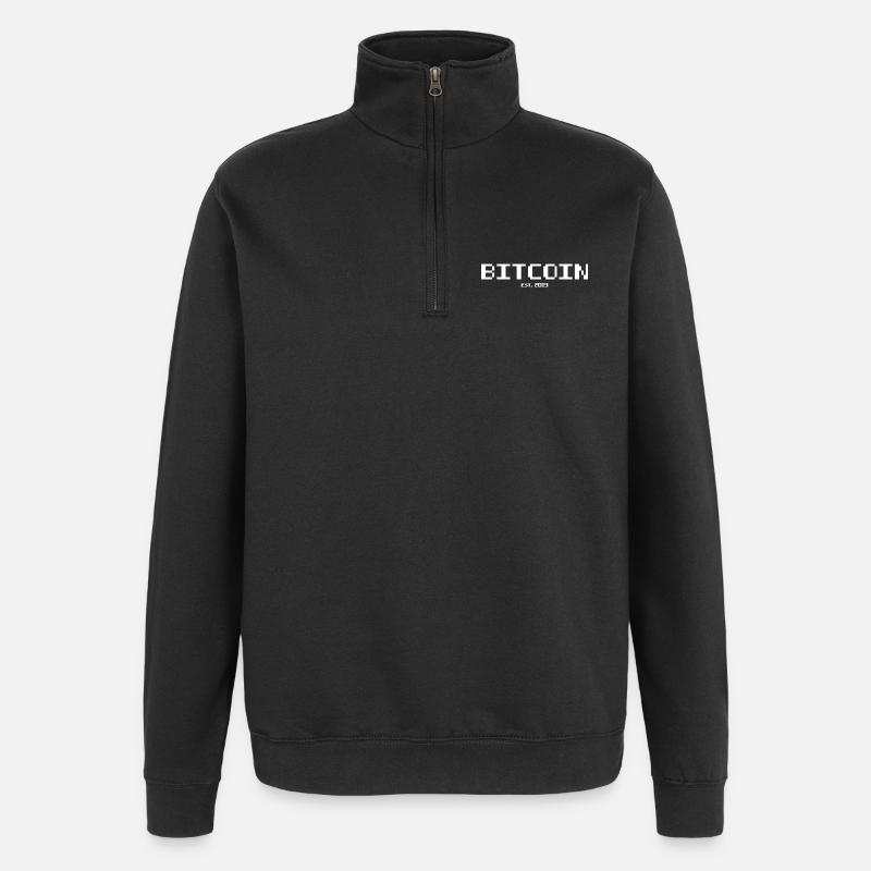 Bitcoin est 2009 - Quarter-Zip-Sweatshirt - Schwarz