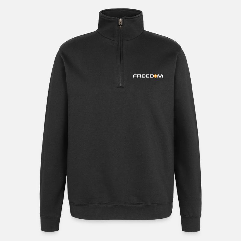 Bitcoin - Freedom - Quarter-Zip-Sweatshirt - Schwarz