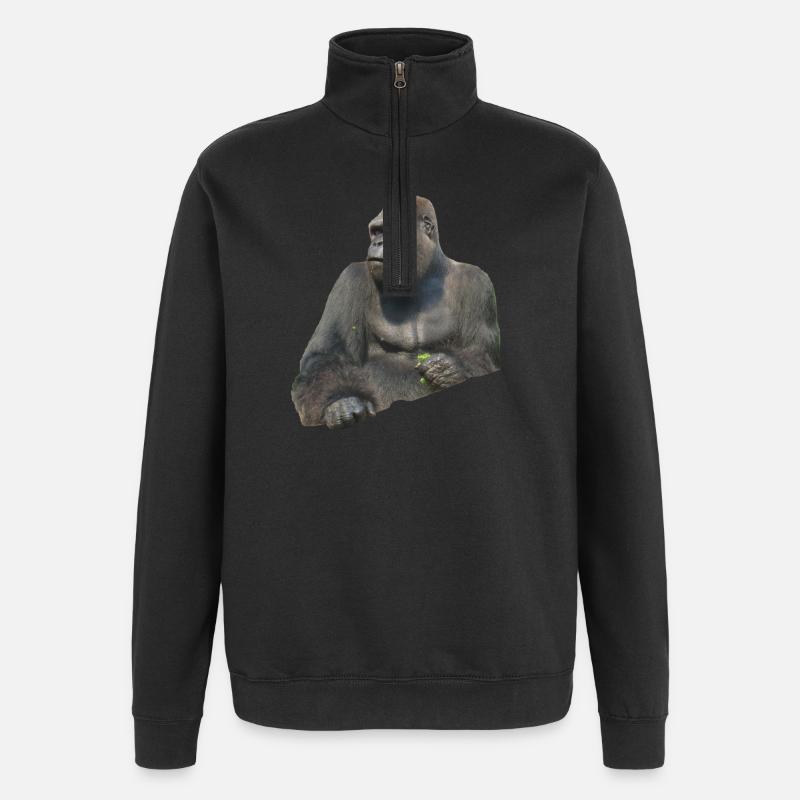 Gorilla - Quarter-Zip Sweatshirt - black