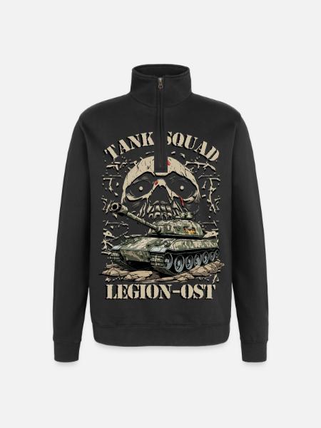 Panzer Trupp Legion-Ost - Quarter-Zip-Sweatshirt - Schwarz