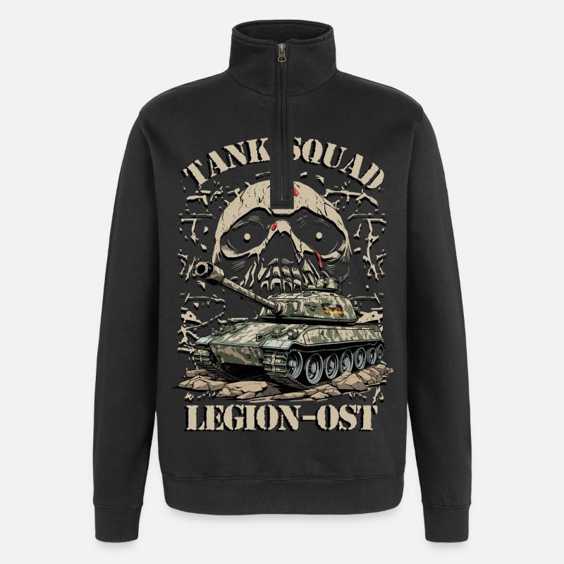 Panzer Trupp Legion-Ost - Quarter-Zip-Sweatshirt - Schwarz
