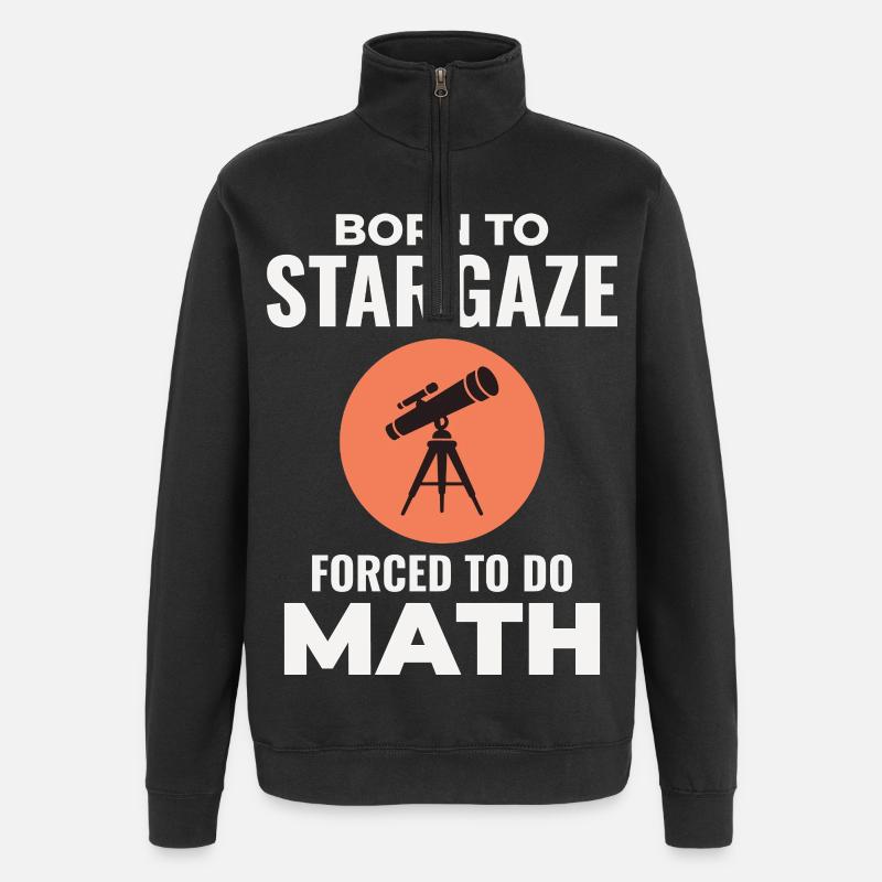 Amateur d’astronomie Math Design - Sweat à zip 1/4 - noir