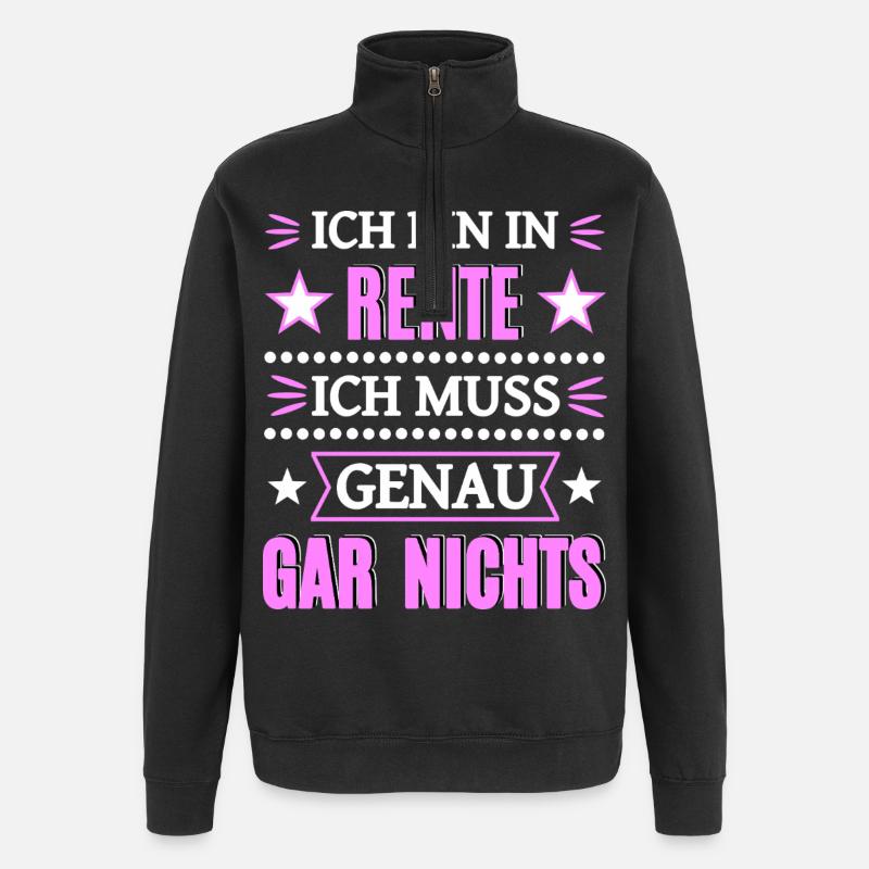 Enfin à la retraite - Sweat à zip 1/4 - noir