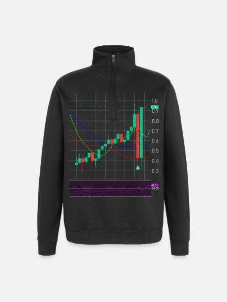 Échange d’actions crypto - Sweat à zip 1/4 - noir