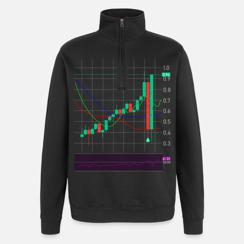 Échange d’actions crypto - Sweat à zip 1/4 - noir