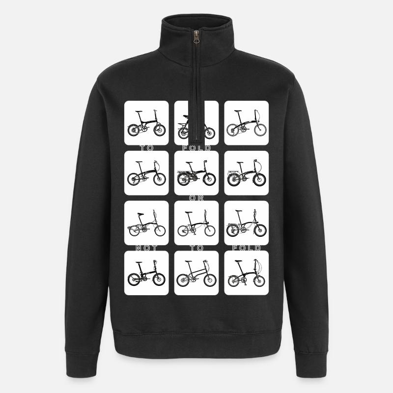 FALTEN ODER NICHT FALTEN (umkehren) - Quarter-Zip-Sweatshirt - Schwarz