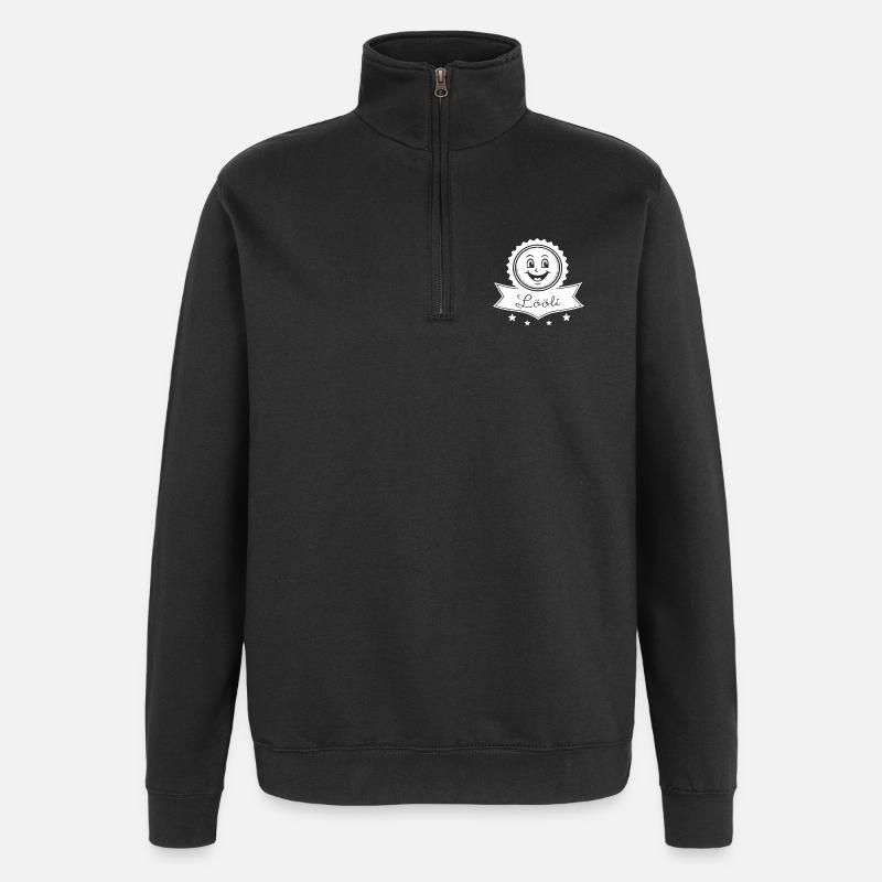 Lööli EMBLEM - Quarter-Zip Sweatshirt - black