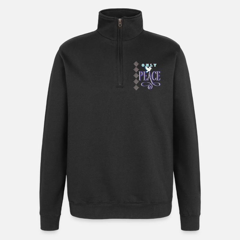Peace Dove - Quarter-Zip Sweatshirt - black