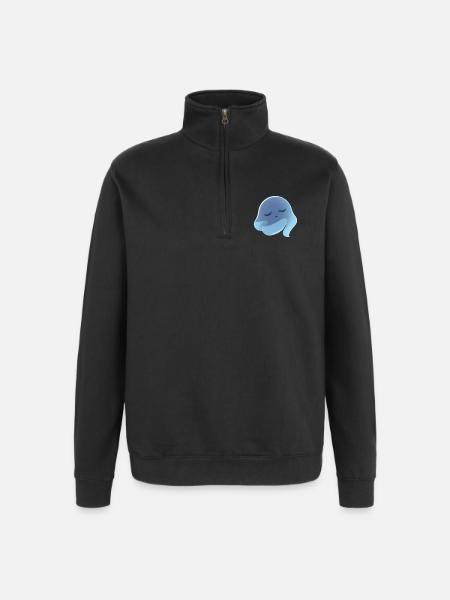 Sleeping Blue Spirit Dream - Quarter-Zip Sweatshirt - black