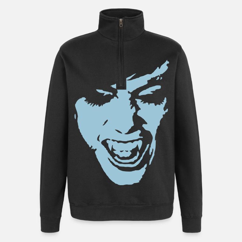 Vampire hug - Quarter-Zip Sweatshirt - black