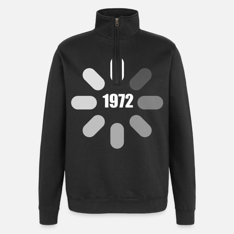 Anniversaire 1972 Idées d’anniversaire 1972  - Sweat à zip 1/4 - noir