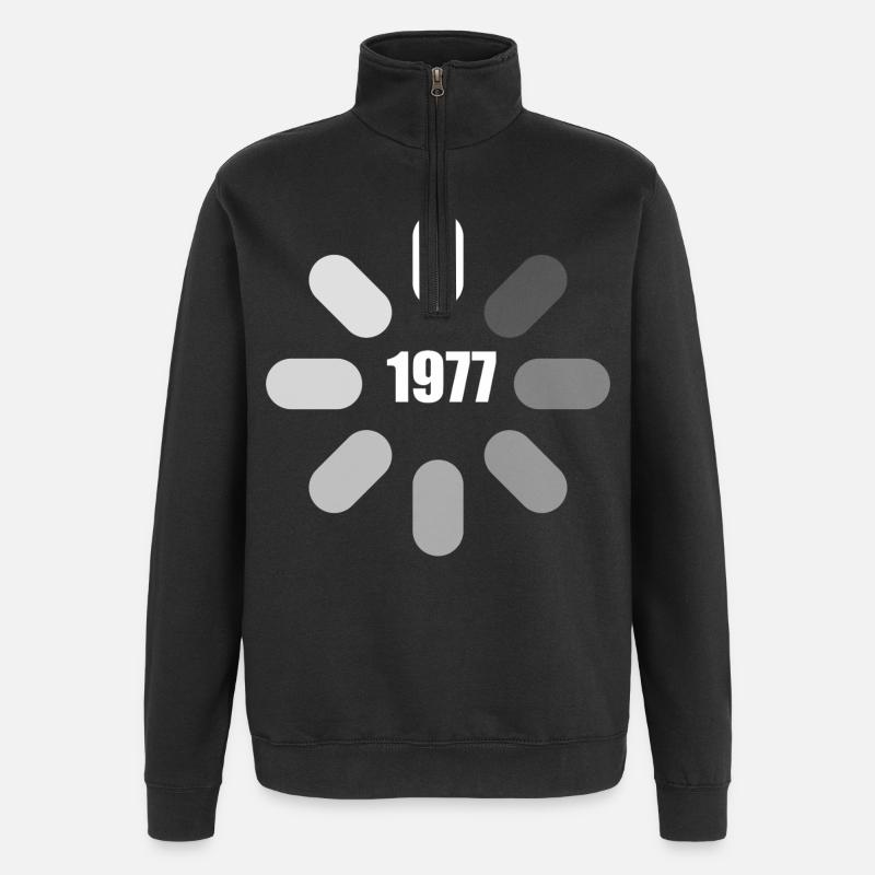Anniversaire 1977 Idées d’anniversaire 1977  - Sweat à zip 1/4 - noir