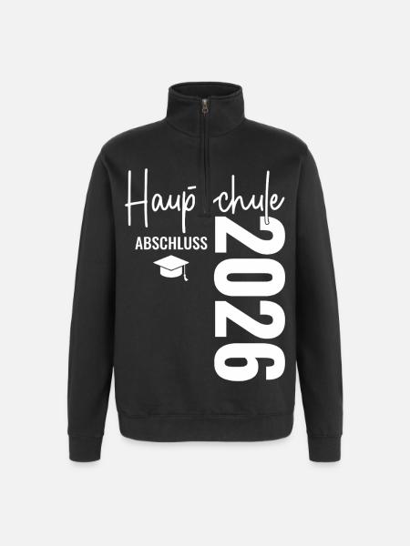 Hauptschule Certificate - Hauptschulabschluss 2026 - Quarter-Zip Sweatshirt - black