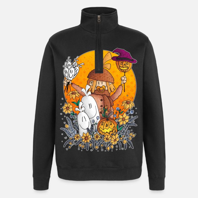 Ugo - die Kürbis-Parade / - Quarter-Zip-Sweatshirt - Schwarz