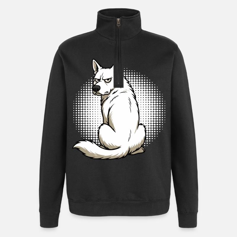 White Shepherd Shepherd Shepherd Dogs - Quarter-Zip Sweatshirt - black