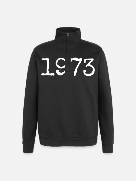 Legendär seit 1973 - Quarter-Zip-Sweatshirt - Schwarz