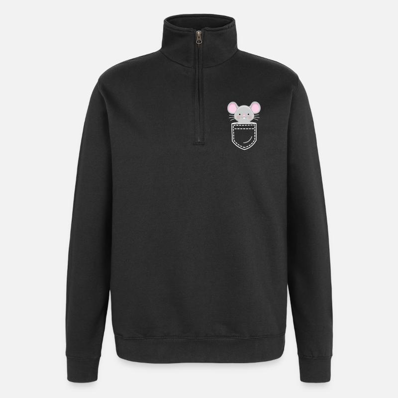 Mouse Mice - Quarter-Zip Sweatshirt - black