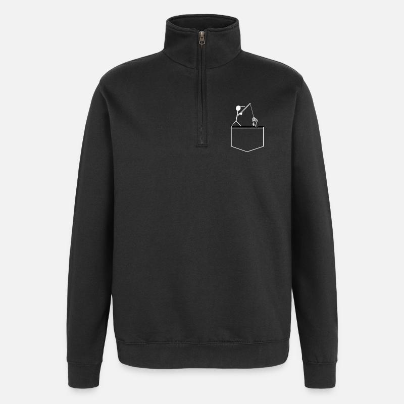 Pêcheur - Sweat à zip 1/4 - noir