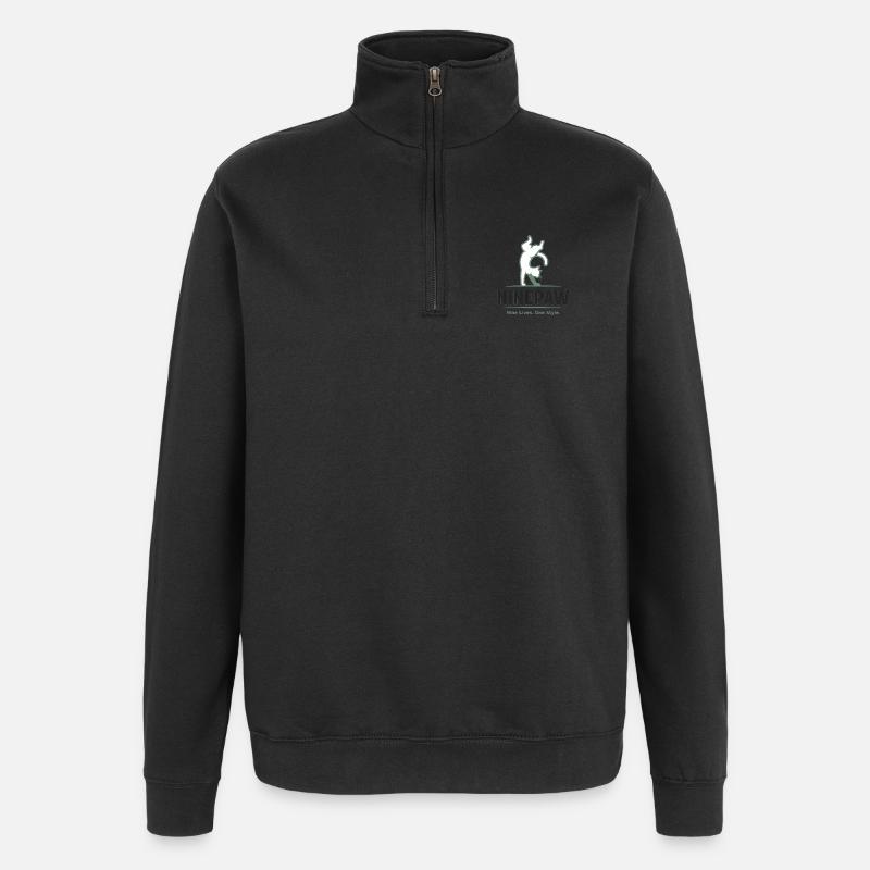 Ninepaw Logo - Sweat à zip 1/4 - noir