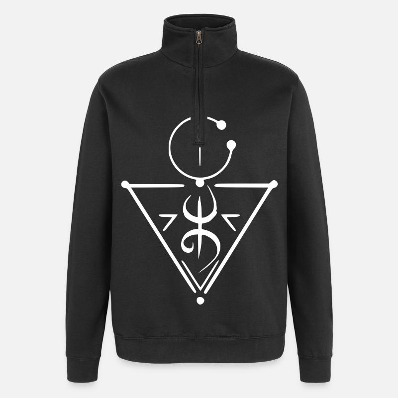 Signe Symbole Amazigh Berbère - Sweat à zip 1/4 - noir