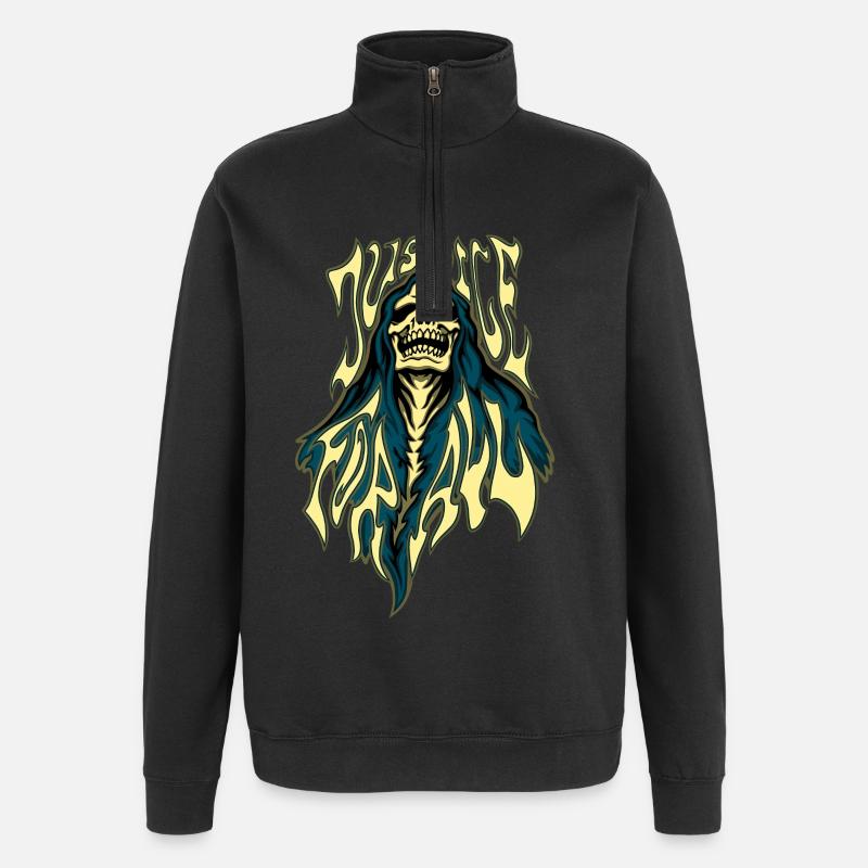 Justice pour tous - Sweat à zip 1/4 - noir