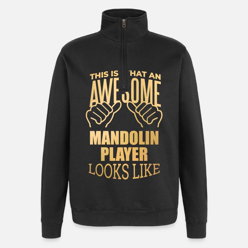 Mandoline - Quarter-Zip-Sweatshirt - Schwarz