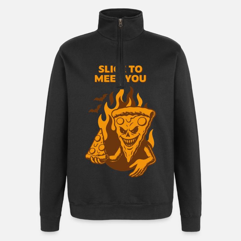 Devilish Pizza - Slice pour vous rencontrer - Sweat à zip 1/4 - noir