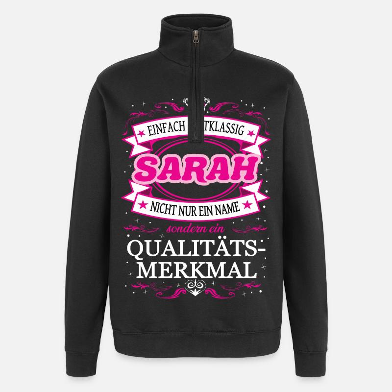 Qualitätsmerkmal Sarah einfach Erstklassig - Quarter-Zip-Sweatshirt - Schwarz